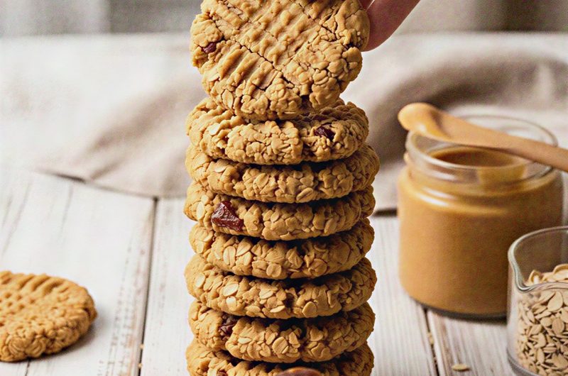 Date-Sweetened Peanut Butter Oatmeal Cookies (Without Refined Sugar)