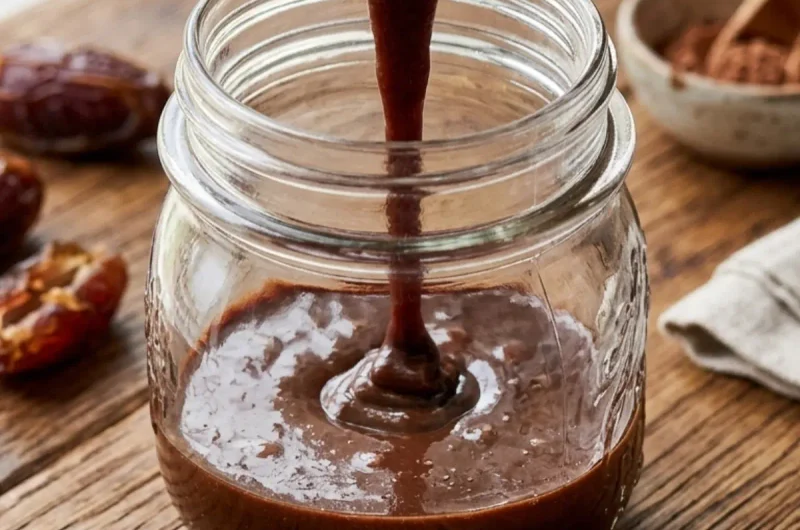 Homemade Date-Sweetened Chocolate Syrup Without Refined Sugar