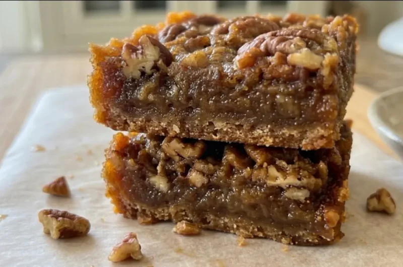 Date-Sweetened Pecan Pie Bars Baked Without Refined Sugar