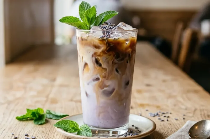 This Lavender Mint Iced Latte Tastes Like a Cafe Treat, But It's Sugar-Free